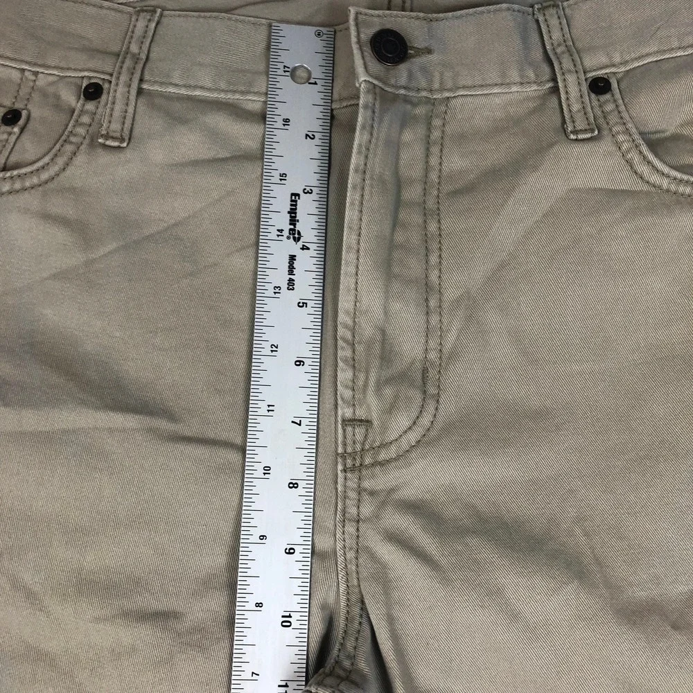 Old Navy Mens Straight Built-In Tough Khaki Pants Tan 38x32 339231-00-1